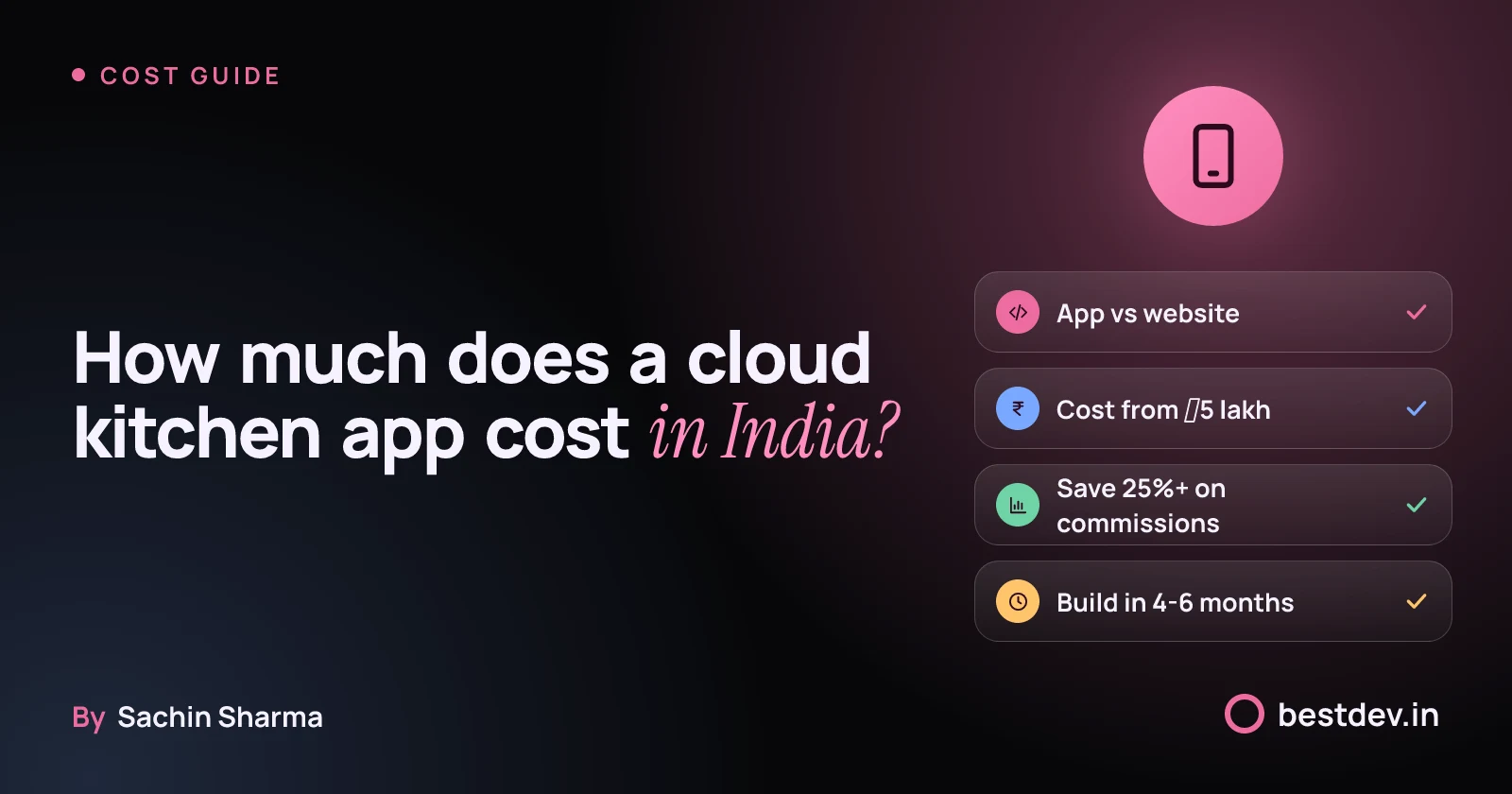 Cloud kitchen app guide with cost, build time, and savings