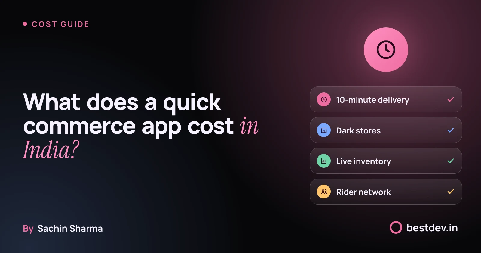 Quick commerce system with fast delivery, dark stores, live inventory and riders