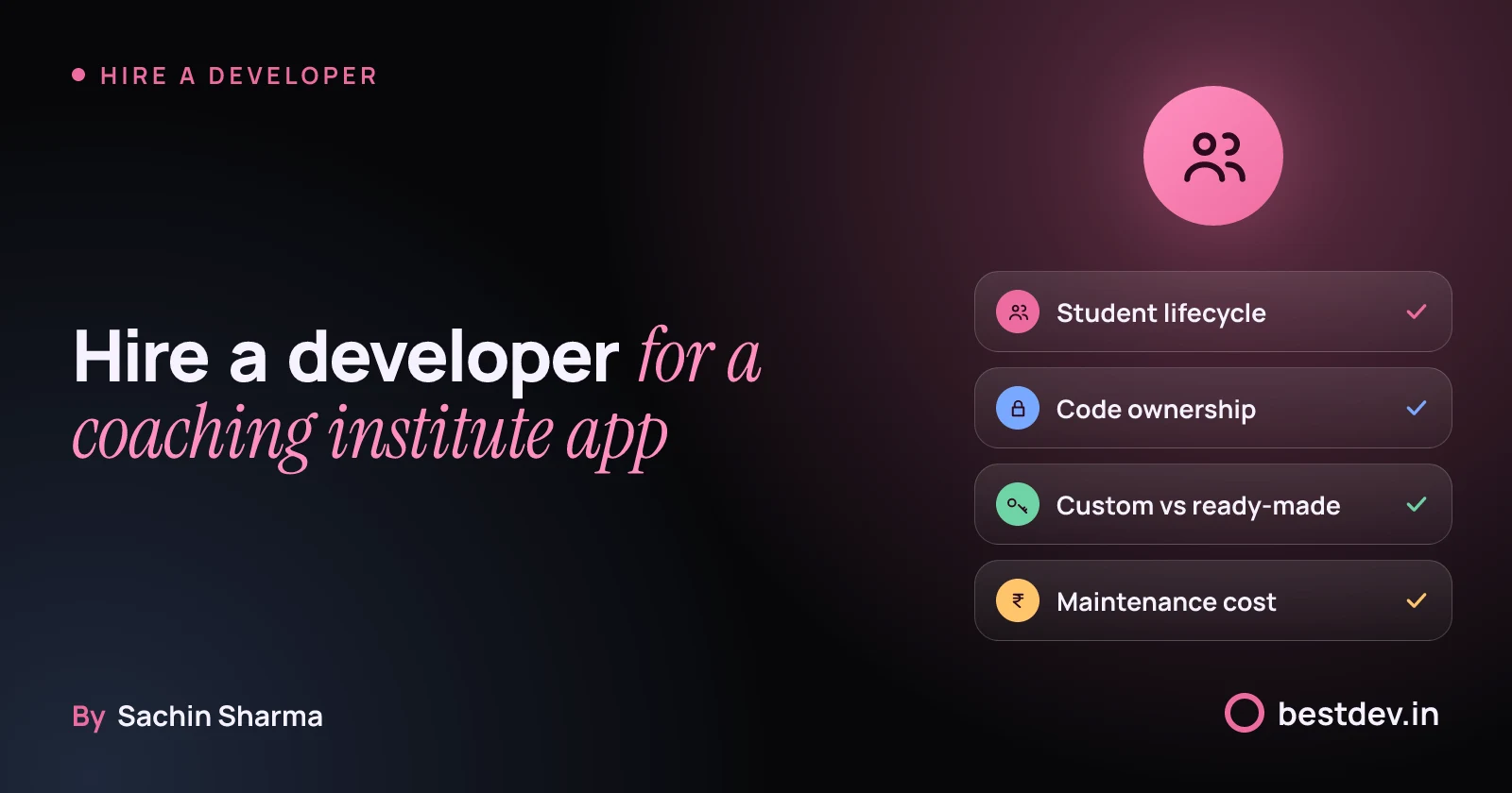 Coaching app guide: student flow, ownership, cost, and build choice